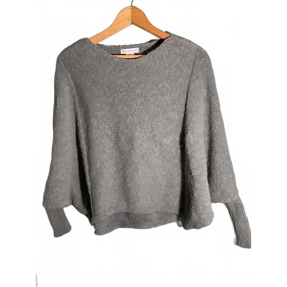 Wearing your heart on your sleeve Cozy  Batwing Cropped Textured Green Sweater